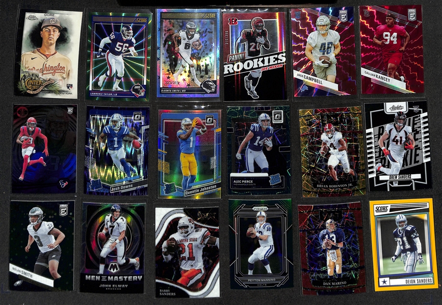 Lot of Over (1600) Sports Cards - Mostly Inserts/Refractors/Color Variations - w. Julio Rodriguez, Mookie Betts, Barry Sanders, Dan Marino, Ron Holland II, Ja Morant, Chet Holmgren, H. Van Lith, +