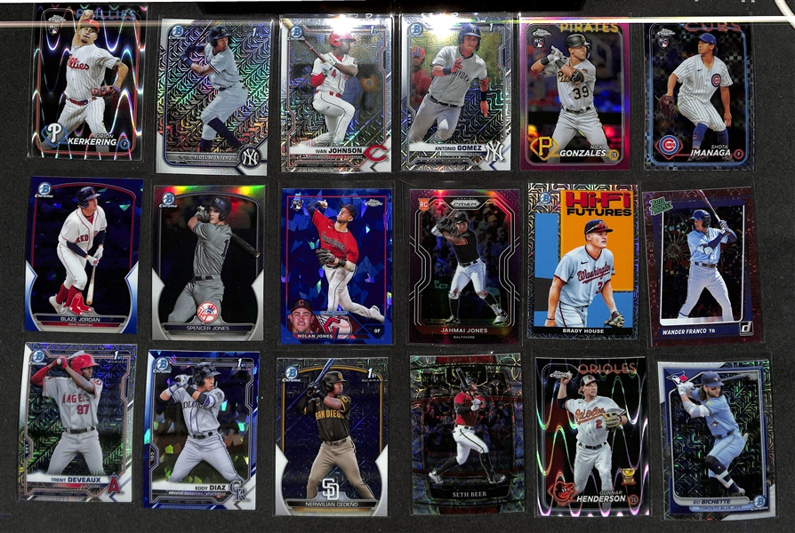 Lot of Over (1600) Sports Cards - Mostly Inserts/Refractors/Color Variations - w. Julio Rodriguez, Mookie Betts, Barry Sanders, Dan Marino, Ron Holland II, Ja Morant, Chet Holmgren, H. Van Lith, +