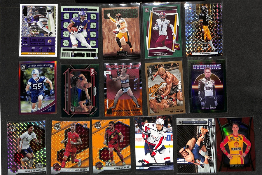 Lot of Over (1600) Sports Cards - Mostly Inserts/Refractors/Color Variations - w. Julio Rodriguez, Mookie Betts, Barry Sanders, Dan Marino, Ron Holland II, Ja Morant, Chet Holmgren, H. Van Lith, +