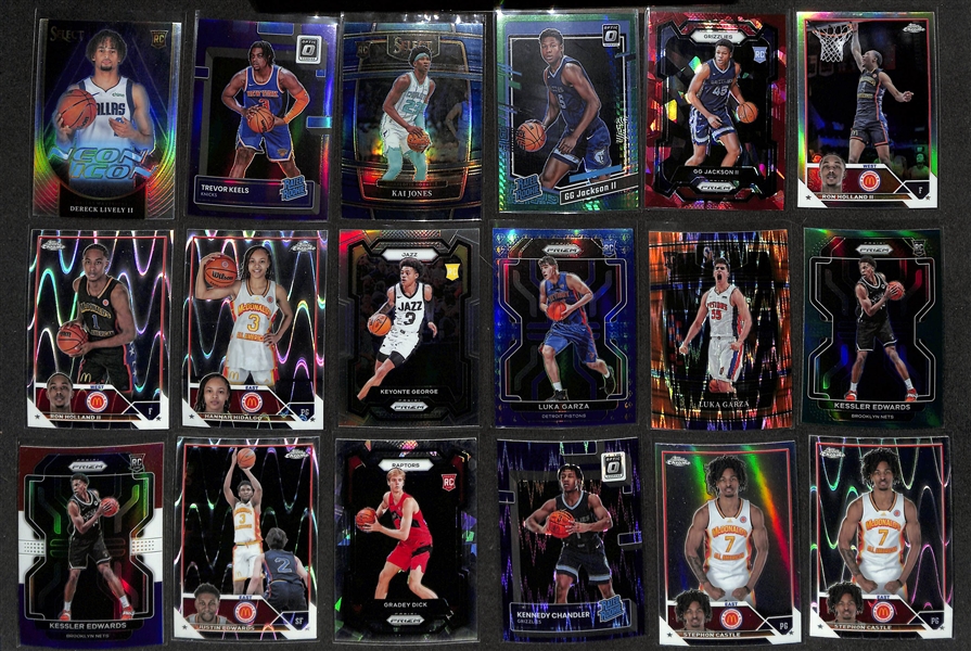 Lot of Over (1600) Sports Cards - Mostly Inserts/Refractors/Color Variations - w. Julio Rodriguez, Mookie Betts, Barry Sanders, Dan Marino, Ron Holland II, Ja Morant, Chet Holmgren, H. Van Lith, +