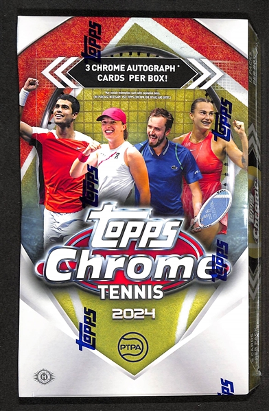 2024 Topps Tennis Chrome Sealed Hobby Box (3 chrome autos) 
