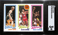  1980/81 Topps #6 Bird/Erving/Johnson SGC 3 - Bird RC
