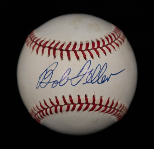 Bob Feller Signed Baseball, Hank Greenberg & Babe Dahlgren Signed Print/Card - JSA Auction Letter