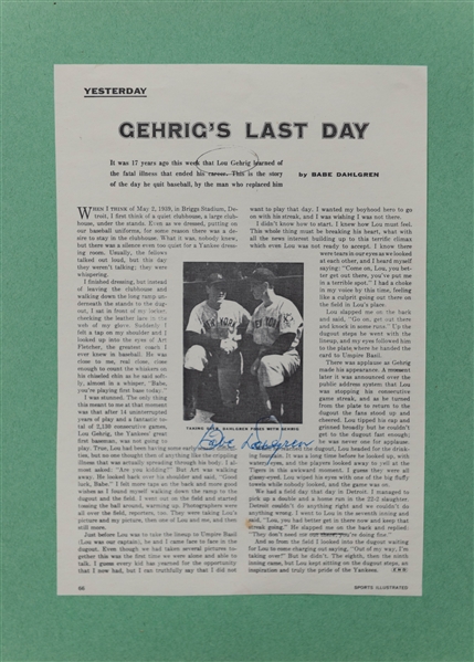 Bob Feller Signed Baseball, Hank Greenberg & Babe Dahlgren Signed Print/Card - JSA Auction Letter