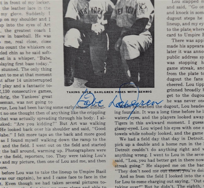 Bob Feller Signed Baseball, Hank Greenberg & Babe Dahlgren Signed Print/Card - JSA Auction Letter