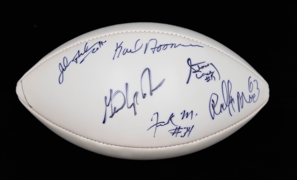 Super Bowl XXXIII Signed Football w. HOFers Tom Landry, Gene Upshaw -  JSA LOA