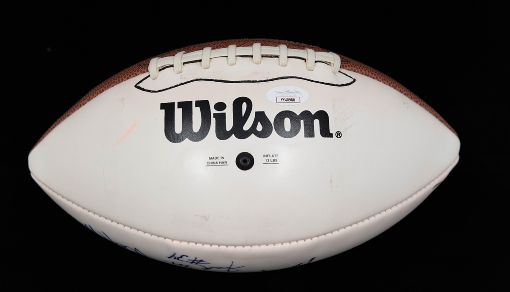 Super Bowl XXXIII Signed Football w. HOFers Tom Landry, Gene Upshaw -  JSA LOA