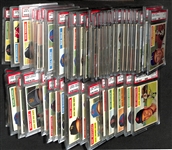 (56) Different 1956 Topps Cards - All Graded PSA 6 (Cards #ed Between 205 and 339) inc. Thomson, Erskine, Burdette, Ennis, Vernon, Simmons, Law, Dropo, Carrasquel, Friend, Seminick, Pafko, +