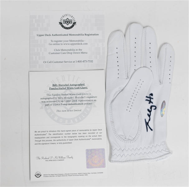 Billy Horschel Signed FootJoy StaSof White Golf Glove - UDA