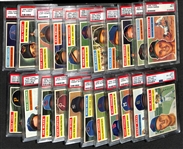 (22) Different Graded 1956 Topps Cards inc. Diering (PSA 7), Marsh (PSA 7), Burbrink (PSA 7), Moon (PSA 6.5), Rivera (PSA 6.5), Score (PSA 6.5), Virdon (PSA 6.5), H. Smith (PSA 6.5), +