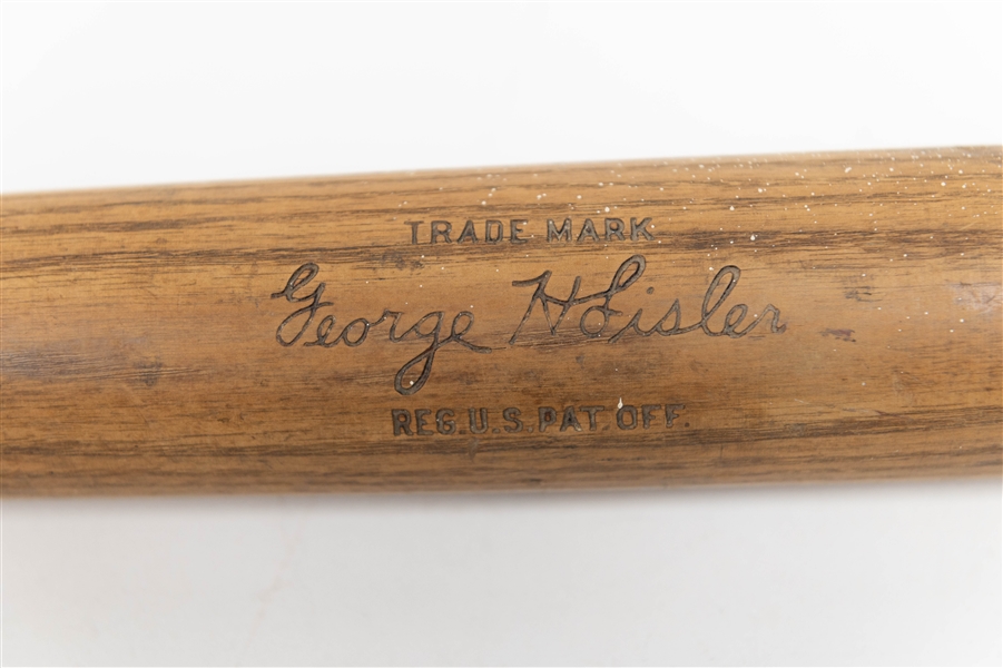 Vintage 1930s Hillerich & Bradsby Co. Bone Rubbed George H Sisler Model 35 Wooden Baseball Bat