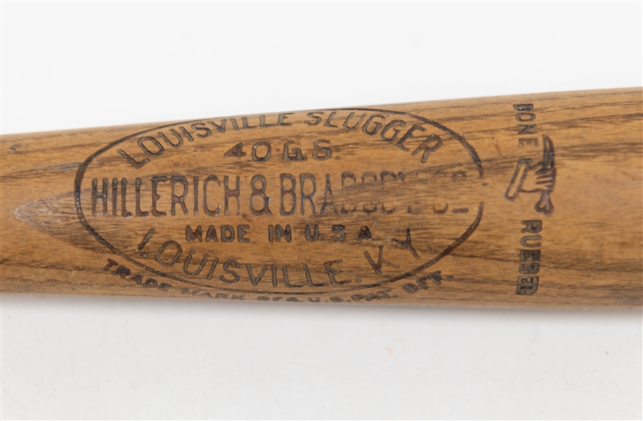 Vintage 1930s Hillerich & Bradsby Co. Bone Rubbed George H Sisler Model 35 Wooden Baseball Bat