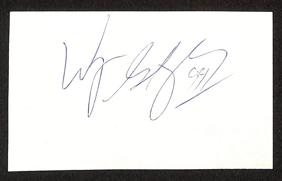 Wayne Gretzky Signed Index Card +(JSA Auction Letter)