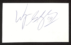 Wayne Gretzky Signed Index Card +(JSA Auction Letter)