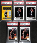Lot of (5) 2023 NBA Hoops Victor Wembanyama PSA 10 Rookie Cards 