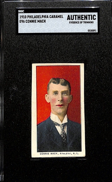 1910 Philadelphia Caramel E96 Connie Mack - Graded SGC Authentic (Trimmed)