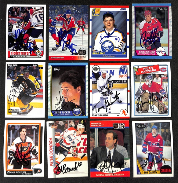Lot of (350+) Signed Hockey Cards w. Ron Francis, Bryan Trottier and others (JSA Auction Letter)