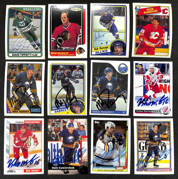 Lot of (350+) Signed Hockey Cards w. Ron Francis, Bryan Trottier and others (JSA Auction Letter)