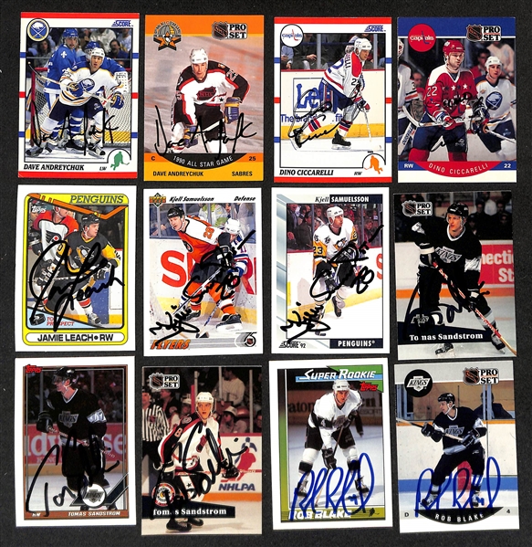 Lot of (300+) Signed Hockey Cards w. Chris Chelios, Martin Brodeur, Niklas Lidstrom, Bob Probert, and others (JSA Auction Letter)