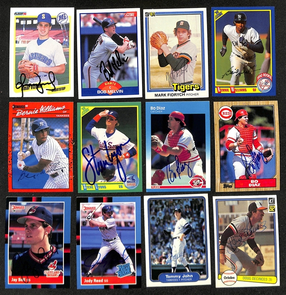 Lot of (250+) Signed Baseball Cards w. Greg Maddux, Andre Dawson, Eddie Murray, Harold Baines, and Others + (JSA Auction Letter)