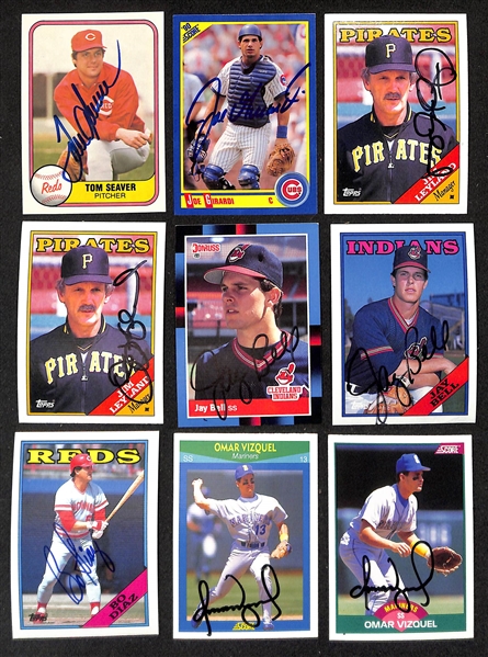 Lot of (250+) Signed Baseball Cards w. Chuck Connors, Eddie Murray, Tom Seaver, and more + (JSA Auction Letter)