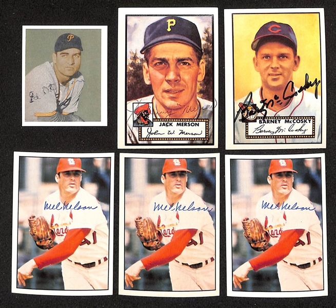 Lot of (30+) Signed Baseball Cards w. Chuck Connors, Duke Snider, Enos Slaughter, Lou Bourdeau, and more (JSA Auction Letter)