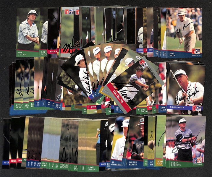 Lot of (145+) Signed Pro Set 1990-1992 PGA Tour Golf Cards W. (4) Lee Trevino, (5) Billy Casper + more (JSA Auction Letter)