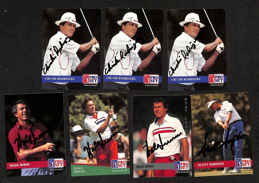 Lot of (145+) Signed Pro Set 1990-1992 PGA Tour Golf Cards W. (4) Lee Trevino, (5) Billy Casper + more (JSA Auction Letter)
