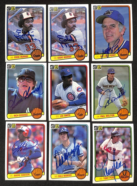 Lot of (315) Signed 1983 Donruss Baseball Cards w. (2) Eddie Murray, Gaylord Perry + more (JSA Auction Letter) 