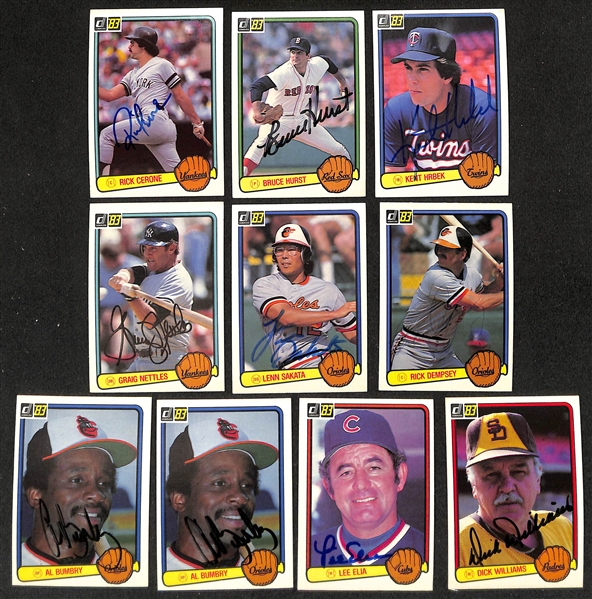 Lot of (315) Signed 1983 Donruss Baseball Cards w. (2) Eddie Murray, Gaylord Perry + more (JSA Auction Letter) 