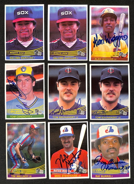 Lot of (270) Signed 1984 Donruss Baseball Cards w. John Stefero, Wade Boggs,  + more (JSA Auction Letter) 
