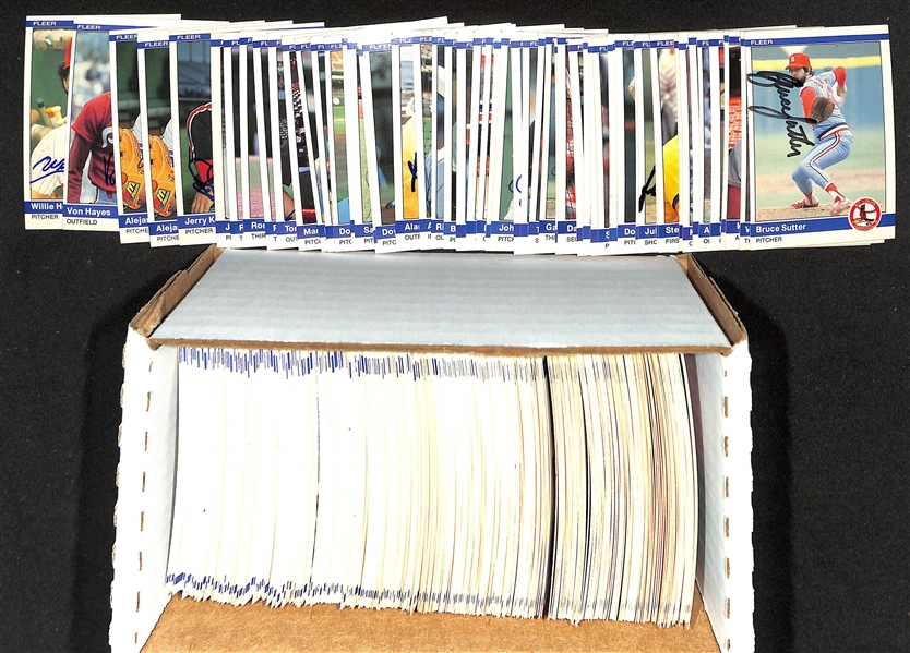 Lot of (350+) Signed 1984 Fleer Baseball Cards w. Bruce Sutter, (2) Wade Boggs,  + more (JSA Auction Letter) 