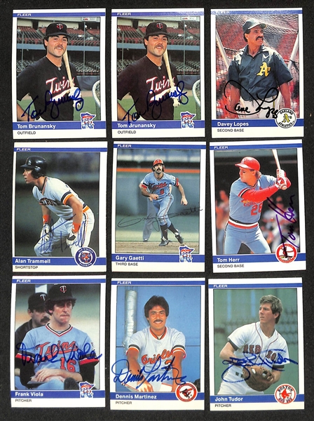 Lot of (350+) Signed 1984 Fleer Baseball Cards w. Bruce Sutter, (2) Wade Boggs,  + more (JSA Auction Letter) 