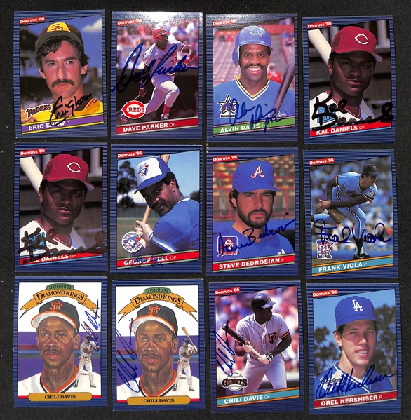Lot of (455+) Signed 1986 Donruss Baseball Cards w. Tom Seaver, Eddie Murray, (2) Joe Carter + more (JSA Auction Letter) 