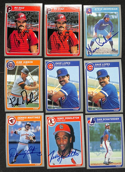 Lot of (480) Signed 1985 Fleer Baseball Cards w. Alan Trammell, Paul Molitor, Andre Dawson, Joe Carter + more (JSA Auction Letter) 