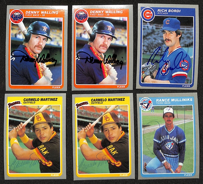 Lot of (480) Signed 1985 Fleer Baseball Cards w. Alan Trammell, Paul Molitor, Andre Dawson, Joe Carter + more (JSA Auction Letter) 