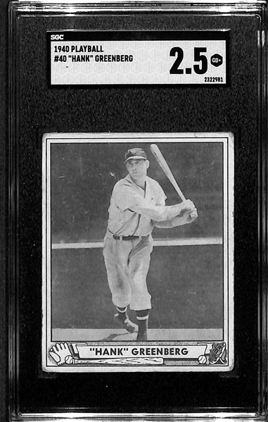 1940 Playball Hank Greenberg SGC 2.5 