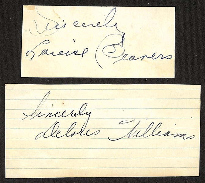 Vintage African American Signatures - Louise Beavers (d. 1962), Delores Williams (d. 1997, aka LaVern Baker) - JSA Auction Letter
