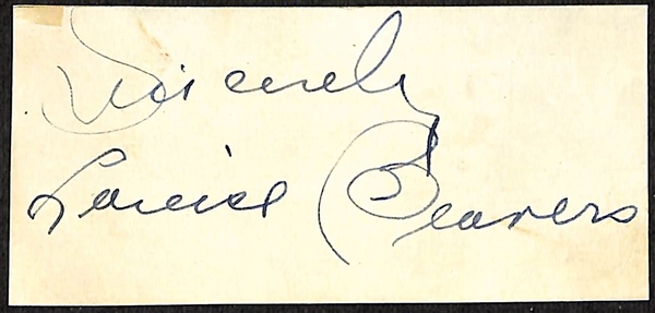 Vintage African American Signatures - Louise Beavers (d. 1962), Delores Williams (d. 1997, aka LaVern Baker) - JSA Auction Letter