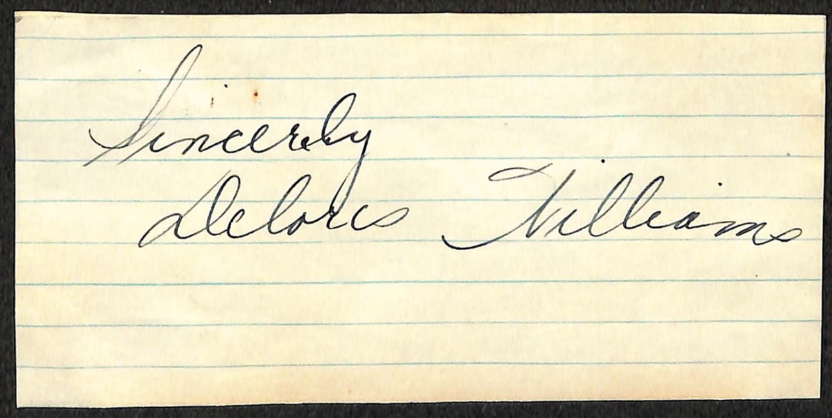 Vintage African American Signatures - Louise Beavers (d. 1962), Delores Williams (d. 1997, aka LaVern Baker) - JSA Auction Letter