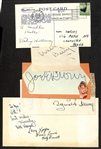 (7) Vintage Entertainment Autographs w. Sterling Holloway (d. 1992, Winnie the Pooh), Wallace Beery (d. 1949), Joe E. Brown (d. 1973, comedian), Reginald Denny (d. 1967, actor), & The Kidoodlers...
