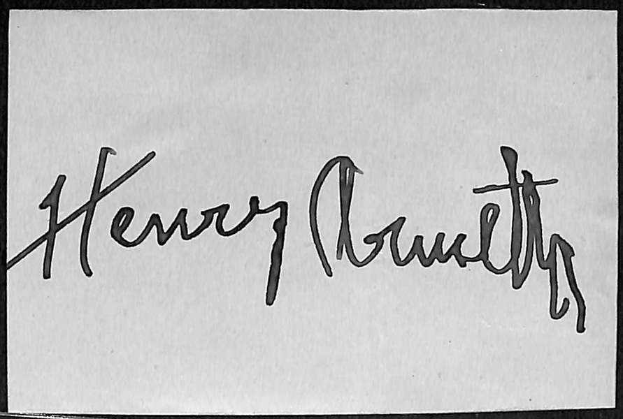 Rare Singer/Actor Autographs - Douglas McPhail (d. 1944 of Suicide) & Henry Armetta (d. 1945 During Show) (JSA Auction Letter)