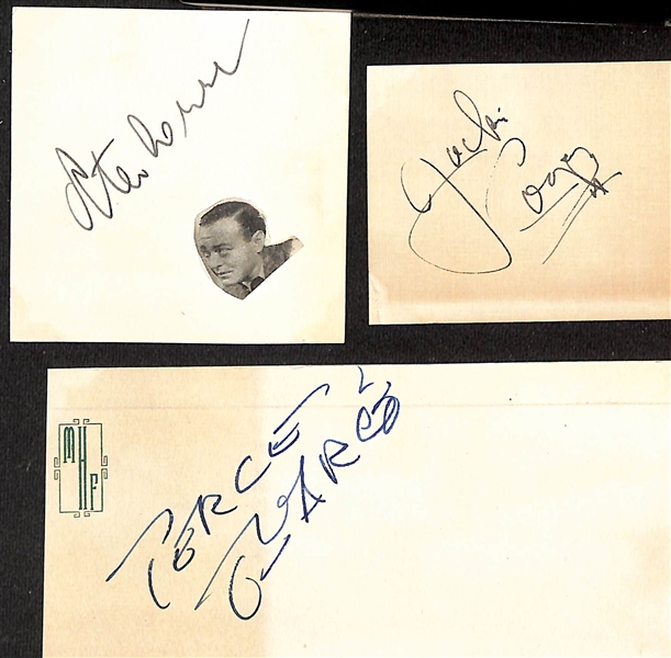 Vintage Entertainer Autographs w. Peter Lorre (d. 1964, Maltese Falcon, Casablanca), Jackie Cooper (d. 2011), Virginia Bruce (d. 1982), Perce Marco, Vera Vague (d. 1972), Frances Langford (d....