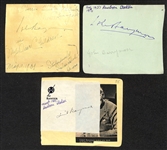 Rare Vintage Actor Autographs - (2) John Barrymore (d. 1942) & Lionel Barrymore (d. 1954) Signed Cuts/Index Cards (JSA Auction Letter)