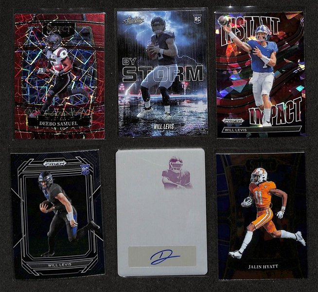 Lot of (60+) 2021-2024 College & Pro Football Cards inc. Riley Leonard Auto, Bo Jackson, Bryce Young