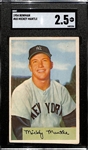 1953 Bowman Mickey Mantle #65 Graded SGC 2.5
