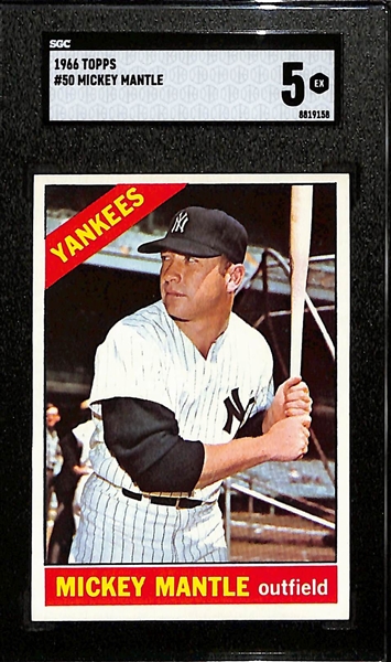 1966 Topps Mickey Mantle #50 Graded SGC 5 (EX)