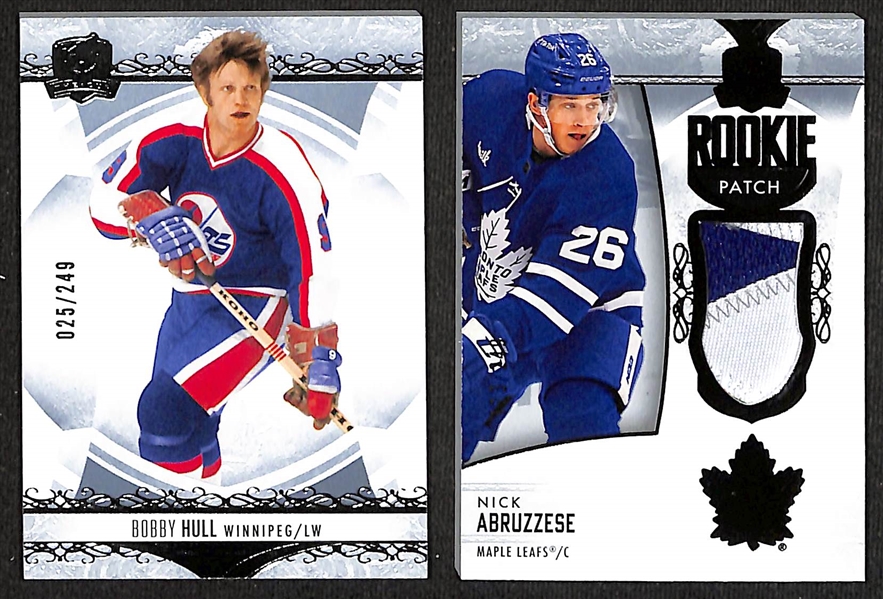 Lot of (5) 2021-22 The Cup Hockey Cards w. Vasily Podkolzin Rookie Autograph Button #2/3 + more