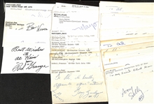 Lot of (50+) Signed Mostly Football Index Cards inc. Red Grange, Joe Montana, Ken Stabler, Sammy White, + (JSA Auction Letter)