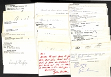 Lot of (100+) Signed Mostly Football Index Cards inc. Darryl Stingley, George McAfee, Lou Groza, Weeb Ewbank, Jim Taylor, Sid Gillman, + (JSA Auction Letter)